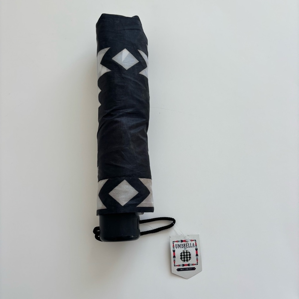black and white umbrella